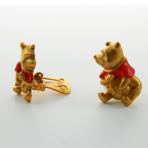Vintage Winnie the Pooh Clip On Earrings - Picture 2 of 4